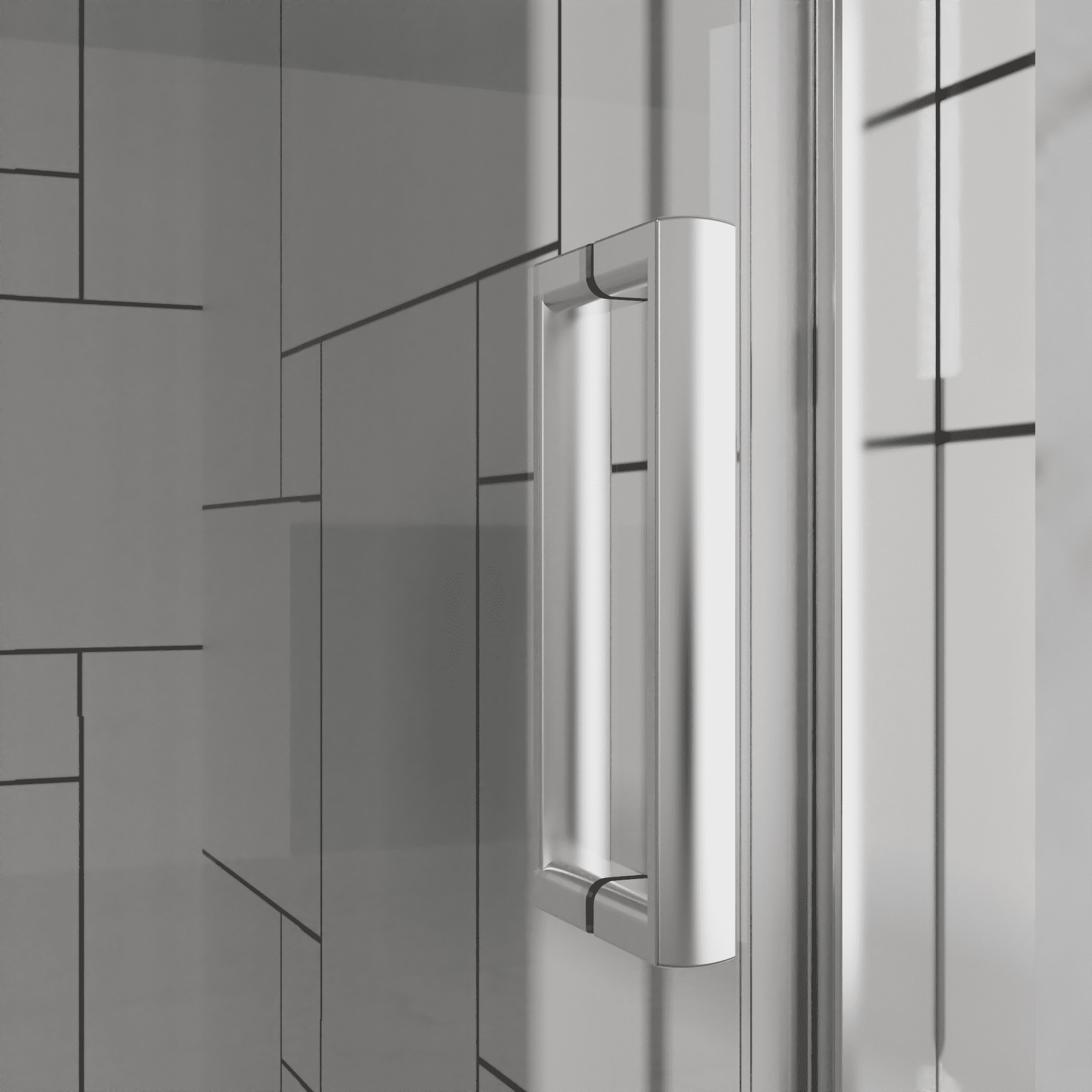 Pivot Shower Doors, 32" W x 72" H Frameless Bi-fold Swing Shower Door,1/4" (6mm) Clear Tempered Glass, Chrome, Reversible Installation