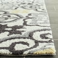 thumbnail image 3 of SAFAVIEH Four Seasons Katelynn Damask Polyester Area Rug, Grey/Ivory, 3'6" x 5'6", 3 of 6