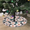 thumbnail image 2 of FMSHPON Blossom Flower Daisy Xmas Christmas Tree Skirt Stand Mat for Holiday Party Decoration Indoor Outdoor 48 inches, 2 of 3