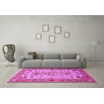 thumbnail image 3 of Ahgly Company Indoor Square Medallion Pink Traditional Area Rugs, 5' Square, 3 of 4