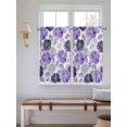 thumbnail image 2 of Purple Ombre Spring Floral 2 Panel Kitchen Curtains for Windows, Summer Botanical Flowers Bathroom Privacy Curtain, Home Décor Window Treatment for Bedroom/Living Room 55"x45", 2 of 6