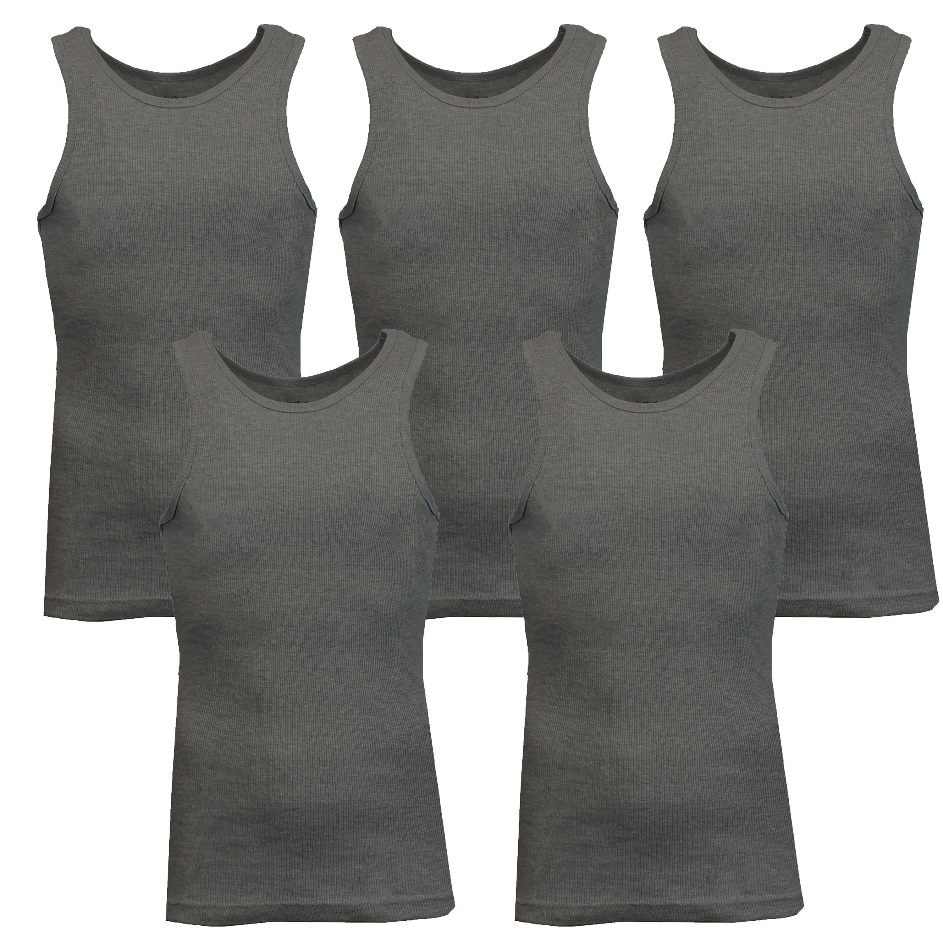 Mens Heavyweight Ribbed Tank Top (5PACK)