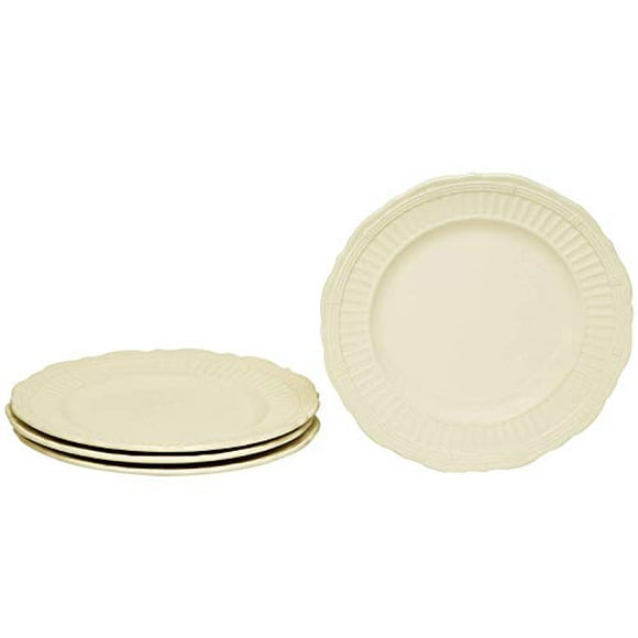 Red Vanilla FE900-402-NW Tuscan Villa Salad Plates 8.5", Set of 4, 1, White
