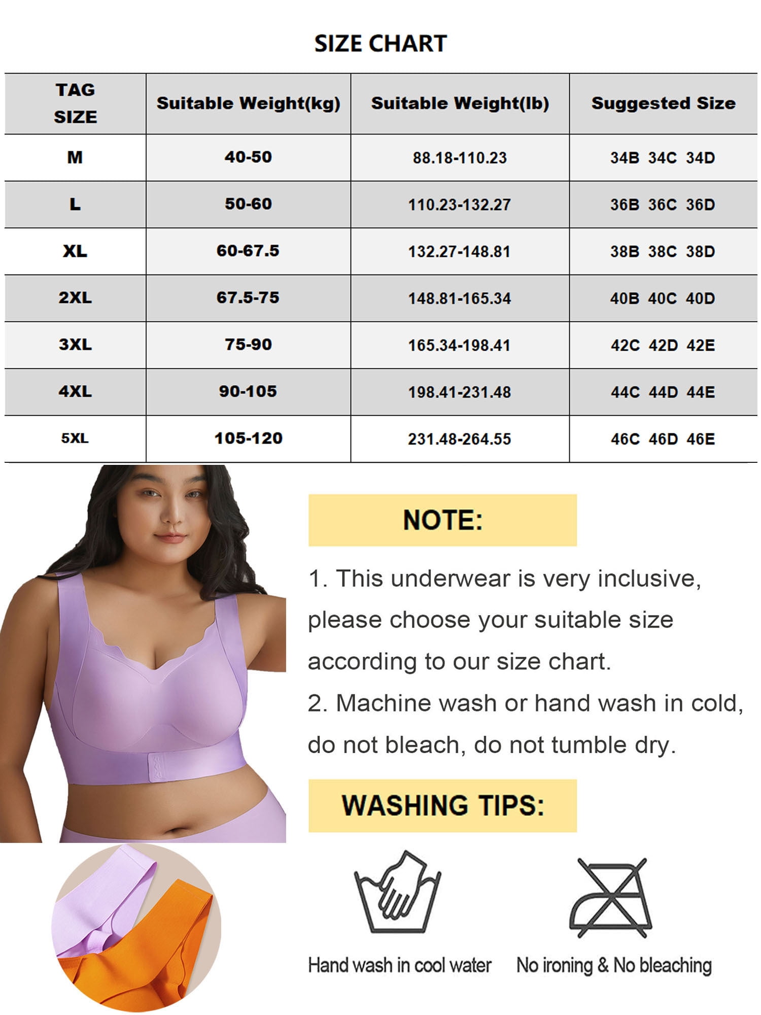 Sveltors Scalloped Wireless Bras for Women Full-Coverage Padded Wavy  Seamless Wirefree Bra Support B-E Cups