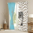 thumbnail image 4 of Feelyou Kawaii Blue Zebra Black Out Curtains, Simple Fashion Style Curtains Pack of 2 (42x63 Each), Teens Kids Boys Girls Bedroom Curtains, Blackout Curtains Bedroom Decor, 4 of 7