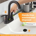 thumbnail image 4 of Sunrinx 4-Inch Bathroom Sink Faucet Matte Black 2 Handle Centerset High Arc Swivel Faucet, 4 of 12