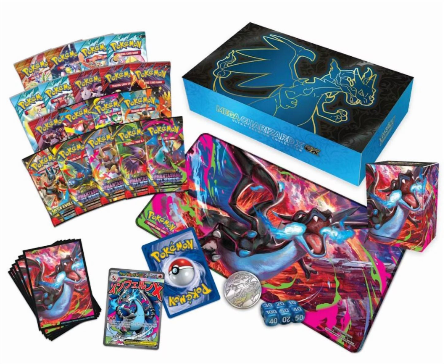 Pokemon TCG: Mega Charizard X ex UPC, Mega Evolution - Phantasmal Flames ETB, Mega Evolution - Phantasmal Flames BB, & Phantasmal Flames Booster Box!
