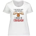 thumbnail image 3 of Inktastic I Love Butter Tarts and Poutine I Moose Be Canadian Pun Women's Plus Size T-Shirt, 3 of 5
