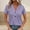 Purple#4, variant on Womens Tops Eyelet Embroidery Button Down V Neck Short Sleeve Blouse Casual Pullover Work Vacation Basic Tees