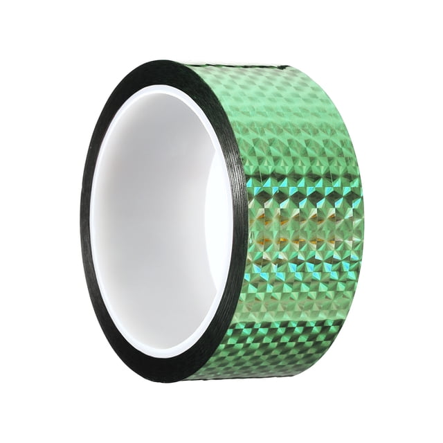 Unique Bargains Ruban Prisme 40mmx50m Holographique Réfléchissant Auto-Adhésif Décor, Vert