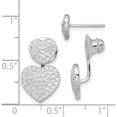 thumbnail image 4 of Sterling Silver Cz Brilliant Embers Hearts Post Earrings Made In China qmp1379, 4 of 5
