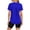 Blue, variant on Workout Tops for Women Fast Drying Solid Color Slim Sports Short Sleeve Tops Soft Breathable Cooling Tennis Hiking Running Tops