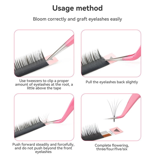 2 Pieces Eyelashes Extension Tweezers Makeup Precise Handheld Lashes Eyelash Grafting Tool Nipper Make Up Household Beginner Grafting