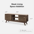 thumbnail image 2 of mopio Ensley TV Stand, Mid Century Modern for 55/60/65 inch TV, Farmhouse TV Stand, Entertainment Center with Storage, TV and Media Console for Living Room (Walnut, 59" Tall), 2 of 14