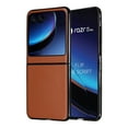 thumbnail image 5 of Allytech Motorola Razr 40 Ultra Slim Case, Vintage PU Leather Lightweight Anti-Scratch Shockproof Protective Phone Case Cover for Motorola Razr 40 Ultra - Brown, 5 of 7