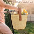 thumbnail image 3 of Spencer Women Straw Bag Woven Tote Bag Summer Beach Travel Rattan Shoulder Bag Boho Handbag Purse, Khaki, 3 of 9