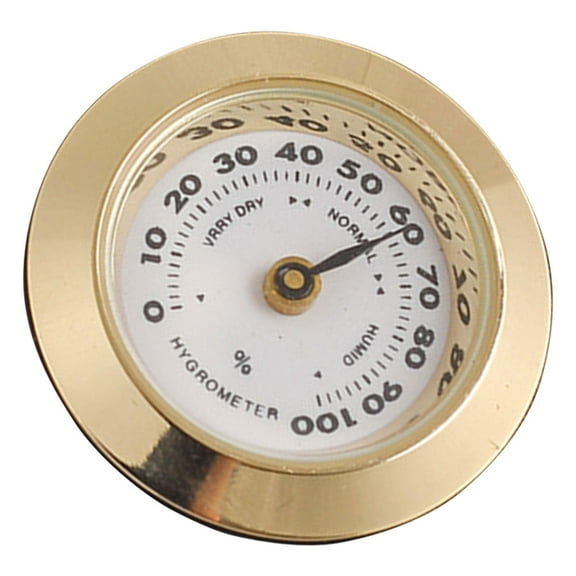 Clispeed mechanical round hygrometer Hygrometer Metal 1Pcs Smokers