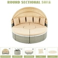 thumbnail image 6 of Round Patio Sectional Sofa | Transformable Daybed for Garden Use | Durable Metal Frame with PE Rattan | Solve Comfort and Weather - Resistance Issues, 6 of 7