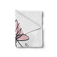 thumbnail image 2 of Bohemian Soft Flannel Fleece Throw Blanket, Sketchy Drawn Image of Lotus Flower with Arrows Harmony Art, Cozy Plush for Indoor and Outdoor Use, 70" x 90", Rose Dark Blue Grey, by Ambesonne, 2 of 5