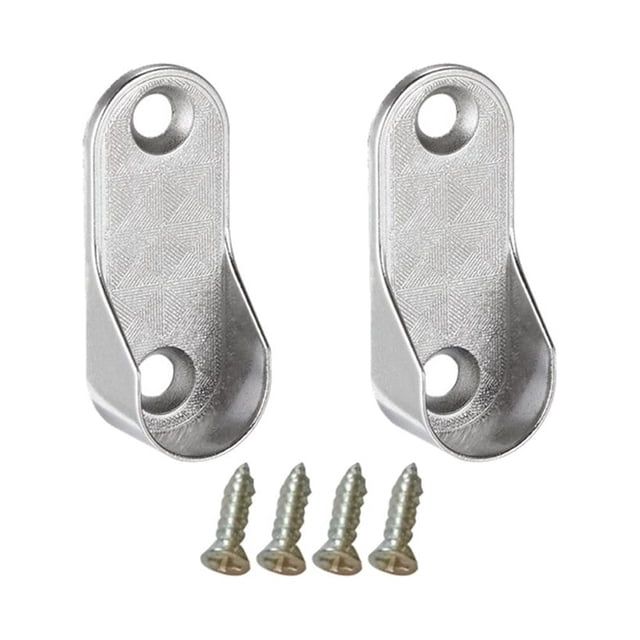 unbranded 6Ud Soportes De Metal Para Tubo De Fijación Incluida Acabado Plateado