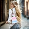thumbnail image 5 of FORMRS Womens Crossbody Sling Bag Travel Daypack Shoulder Chest Backpack, Light Pink Stripes, 5 of 7