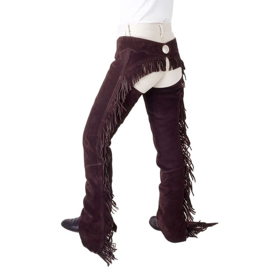 Tough 1 Western Chaps Adult Equitation Protect Show XL Brown 63-310