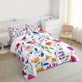 thumbnail image 3 of Manfei Watercolor Floral Full Size Comforter Sets for Kids, Rustic Groovy Bedding Comforter Set, Farmhouse Daisy Flower Reversible Bedding Sets, Breathable Home Decor, 3pcs, 3 of 8