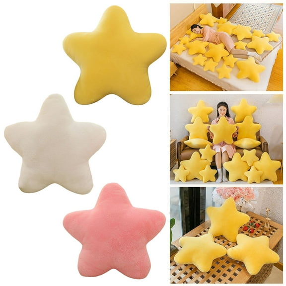 Mdesiwst Adorable Star Pillow Star Pillow Cute Soft Fluffy Sleeping Throw Cushion for Sofa Couch Bed Decoration Pentagram Shape Pp Cotton for Girlfriend