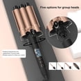thumbnail image 4 of LAICAIW PTC Heating Curling Wand Hair Curler Set 3-Barrel 25mm Hair Waver 25mm Curling Wand Hair Waver 5-in-1 Curling Wand Set with LCD Screen 5-in-1 Hair Curler Set Hair Curling Iron Wand Hair, 4 of 6