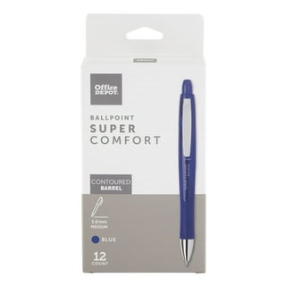 FORAY Marker-Style Porous Point Pens With Soft Grips, Medium Point, 0.7 mm,  Silver Barrels, Black Ink, Pack Of 12