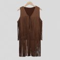 thumbnail image 2 of Zszcpp Athletic Tank Top For Girl Hippie Fringe Tassel Role Play Party Sleeveless Western Cow Vest Cool Blouse Girls Casual Tops, 2 of 9