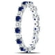 9/10 Carat (ctw) Bague de Fiançailles Saphir Bleu Naturel en Or Blanc 10 Carats avec Diamants Accent – image 3 sur 4