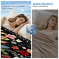 thumbnail image 2 of Watercolor Flowers Cooling Blanket, Lightweight Breathable Summer Throw Blanket with Double Sided Cold Effect,Farmhouse Floral Vintage Black Picnic Beach Blankets Bed Sheet for Hot Sleepers 40"x60", 2 of 8