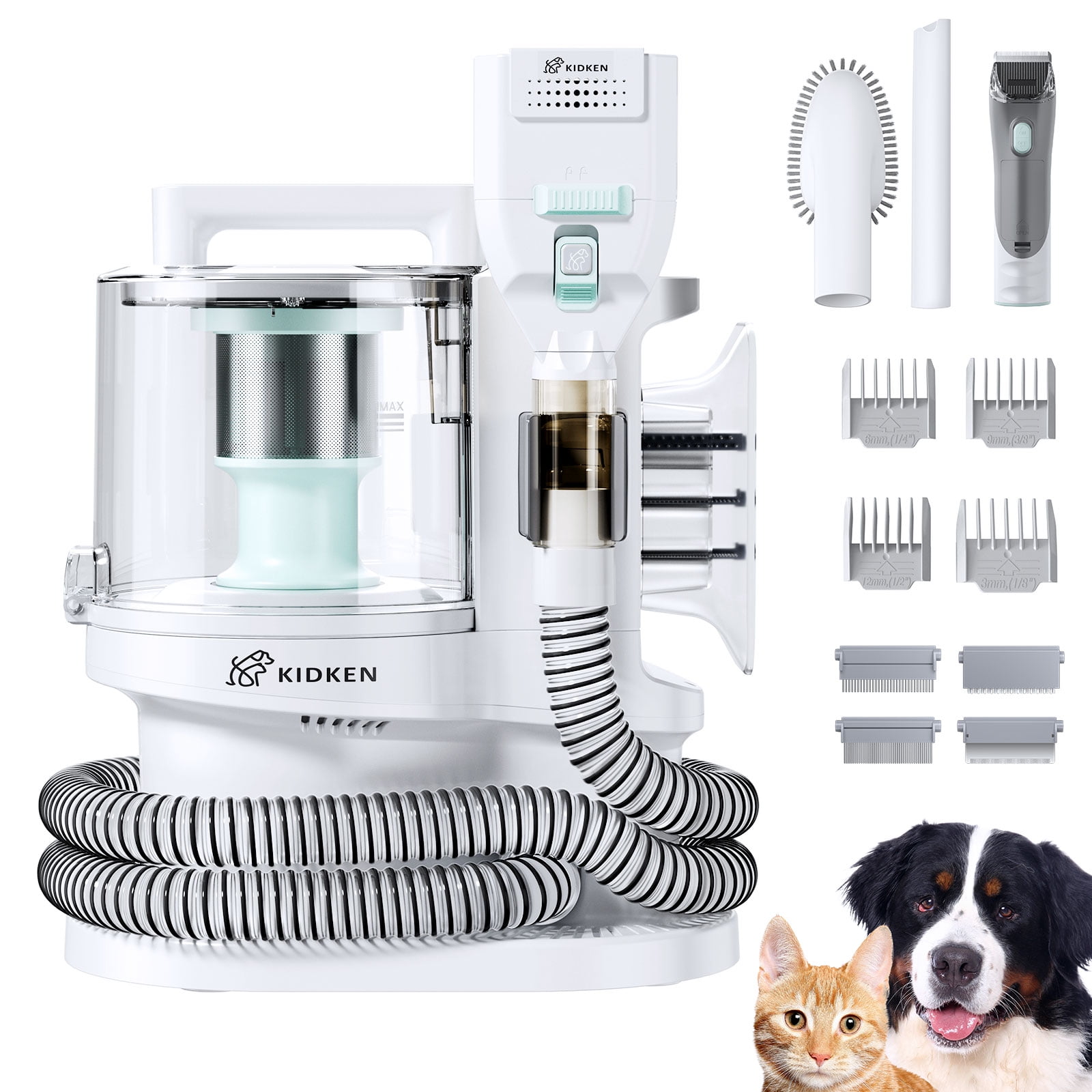 SRWTRCHRY 3.5L Pet Grooming Vacuum Kit, Suction Professional Dog Cat