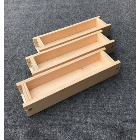 - Lot of 3 Adjustable Wood Soap Loaf Molds 4 - 5 lbs each Outlasts Silicone