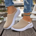 thumbnail image 2 of longantii Orthopedic Slippers for Women Backless Sneakers, Slip On Open Back Shoes with Arch Support, Breathable Mesh Walking Mules Sneakers, Lightweight Non-Slip Platform Casual Beige, 2 of 5