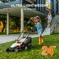 thumbnail image 3 of Litheli Cordless Lawn Mower, 20V 12" Electric Lawn Mowers, Adjustment Heights, Light Weight, With 4.0Ah Portable Battery, for Garden/Yard/Farm, 3 of 7
