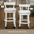 thumbnail image 6 of Maven Lane Alexander Bar Stool, White Oak w/ Natural Fabric Upholstery, Set of 3, 6 of 6