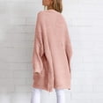 thumbnail image 4 of CHUANK Womens Patchwork Cardigan Long Sleeve Open Front Knit Sweaters Coat Pockets Yellow M, 4 of 6