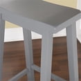 thumbnail image 6 of Home Square 2 Piece Saddle Solid Wood Counter Stool Set in Gray, 6 of 9