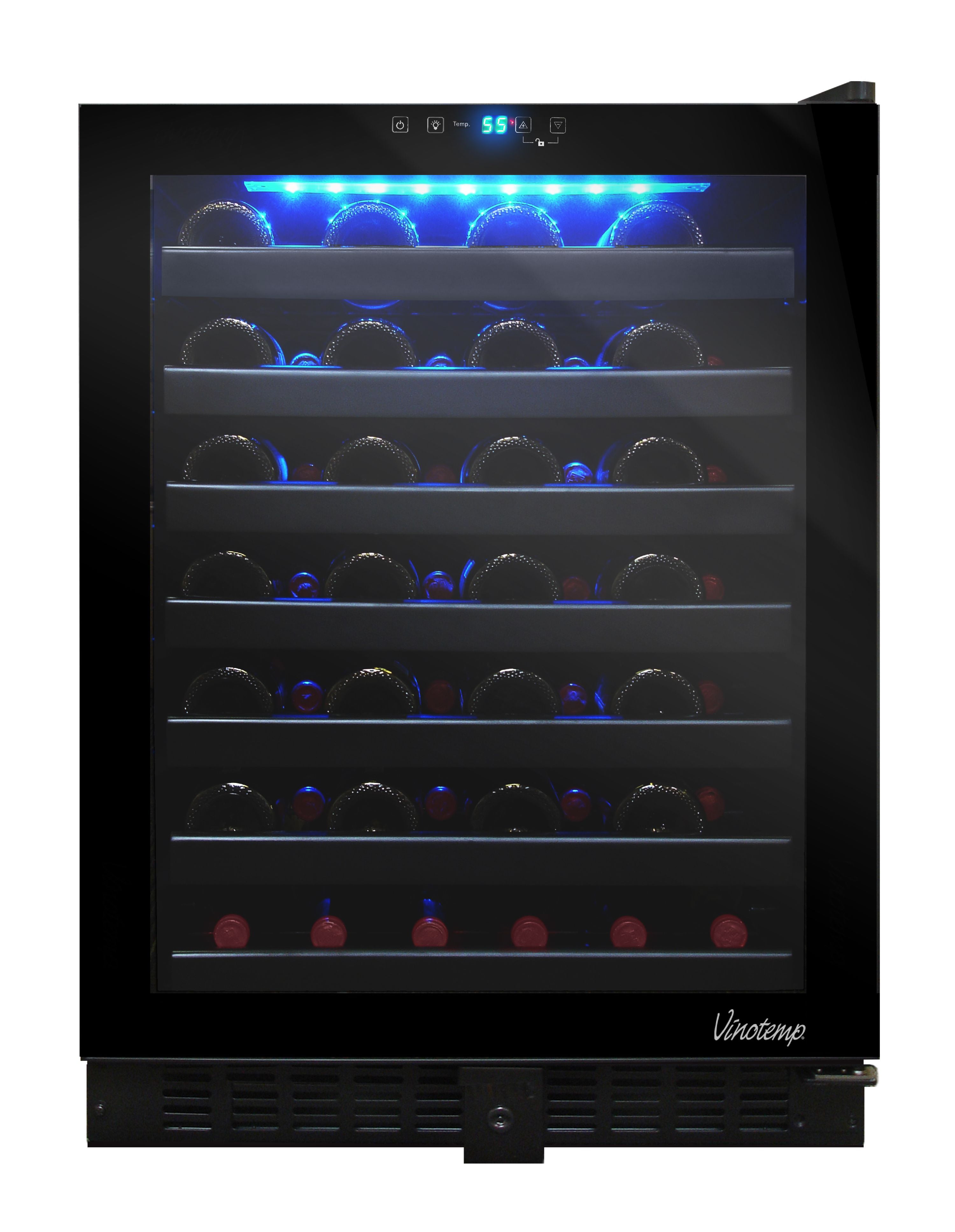 Vinotemp 54Bottle Touch Screen Wine Cooler, Black VT54TS