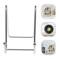 thumbnail image 1 of Silver Iron Picture Frame Stand for Decor with Triangular Structure Small Size Metal Display Stand, 1 of 8