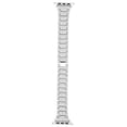thumbnail image 1 of Correa de reloj de metal Correa de reloj de repuesto con tachuelas de diamantes de imitación de 5 filas adecuada para reloj IOS de 42 mm/44 mmPlata, 1 of 5