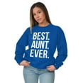 thumbnail image 4 of Best Aunt Ever Cute Favorite Auntie Women Crewneck Sweatshirt Brisco Brands S, 4 of 6