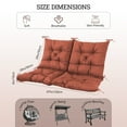 thumbnail image 7 of Outdoor Bench Cushion Matalde Swing Chair Cushion Waterproof Sun-Resistant with 8 Nonslip Ties, Deep Coffee 120cm*100cm, 7 of 7