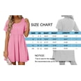thumbnail image 6 of MOSHU Summer Dresses for Women Crewneck Short Sleeve Midi Dress Casual Button A-Line Sundress with Pockets, 6 of 10