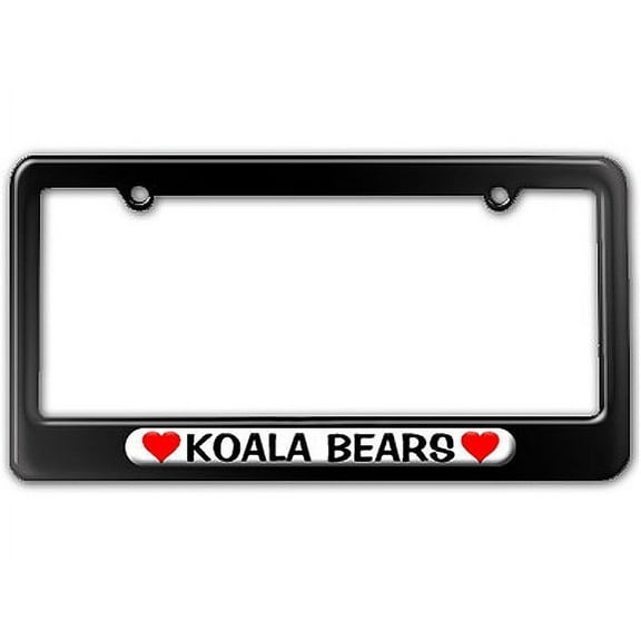 Koala Bears Love with Hearts License Plate Frame