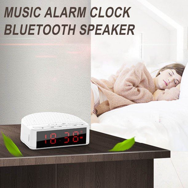 Hueook Bluetooth Speakers Mirror Digital Alarm Clock Waterproof