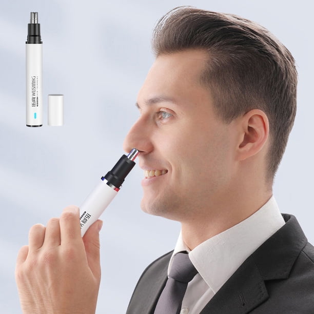 Recortadora recargable de vello nasal y de orejas - Recortadora de cejas y vello facial para hombres y mujeres - Recortadora con certificación IPX7 - Afeitadora nasal de fácil limpieza