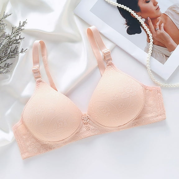 BILIKEYU Women's Gathering Anti Sagging Bra, Bras for Women, Seamless Underwear for Women, Jelly Bras for Women